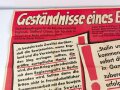 Die Parole der Woche, Wandanschlag / Plakat "Geständnisse eines Eingeweihten:" Folge 11 vom 11. März 1942, stark gebraucht und gefaltet, Maße 83x120 cm