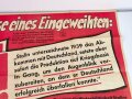 Die Parole der Woche, Wandanschlag / Plakat "Geständnisse eines Eingeweihten:" Folge 11 vom 11. März 1942, stark gebraucht und gefaltet, Maße 83x120 cm