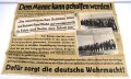 Die Parole der Woche, Wandanschlag / Plakat " Dem Manne kann geholfen werden!" Folge 28 vom 8. Juli 1942, stark gebraucht und gefaltet, Maße 83x120 cm