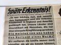 Die Parole der Woche, Wandanschlag / Plakat "Spätere Erkenntnis!" Folge 26 vom 24. Juni 1942, stark gebraucht und gefaltet, Maße 83x120 cm