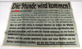 Die Parole der Woche, Wandanschlag / Plakat  "Die Stunde wird kommen!" Folge 9 vom 25. Februar 1942, stark gebraucht und gefaltet, Maße 83x120 cm