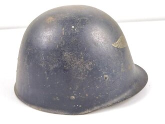 Stahlhelm Polen 2.Weltkrieg, als Luftschutzhelm weiterverwendet. Originallack, guter Gesamtzustand