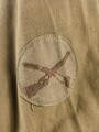 U.S. WWI AEF tunic, dated 1917. Soldier was a part of 80th Infantry Division , which saw heavy action in the Somme Offensive of 1918 and in the Meuse, Argonne area. Overseas twice.