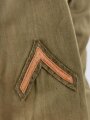 U.S. WWI AEF tunic, dated 1917. Soldier was a part of 80th Infantry Division , which saw heavy action in the Somme Offensive of 1918 and in the Meuse, Argonne area. Overseas twice.