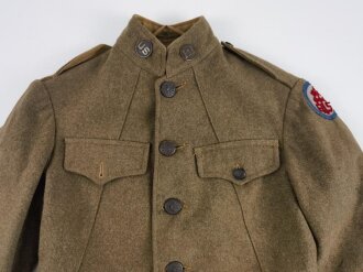 U.S. WWI AEF  tunic, soldier was member of the "Advance Sector Service of Supply" group in France, which basically supported the front line units.