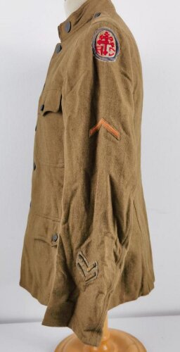 U.S. WWI AEF  tunic, soldier was member of the "Advance Sector Service of Supply" group in France, which basically supported the front line units.