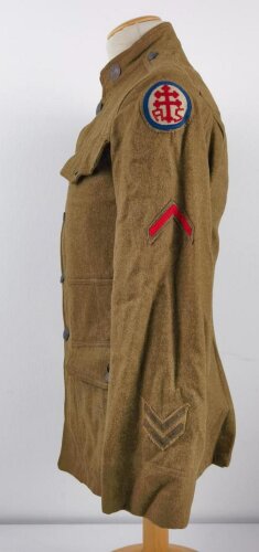 U.S. WWI AEF  tunic, soldier was member of the "Advance Sector Service of Supply" group in France, which basically supported the front line units.