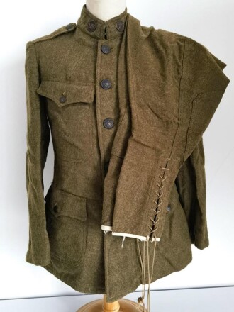 U.S. WWI AEF  tunic and pants, soldier was member of the 1st  Army Group which had seen combat in St Mihiel and  Meuse-Argonne  . Cverseas once,  good condition