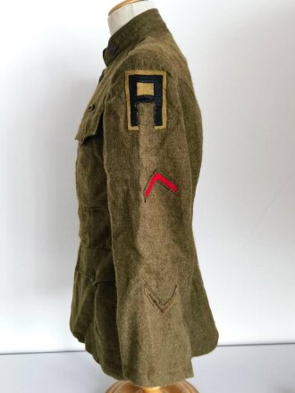 U.S. WWI AEF  tunic and pants, soldier was member of the 1st Army Group which had seen combat in St Mihiel and  Meuse-Argonne. Overseas once,  good condition