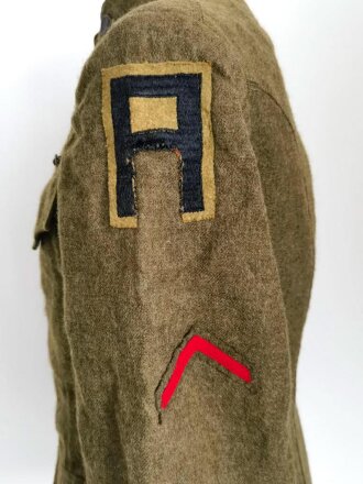 U.S. WWI AEF  tunic and pants, soldier was member of the 1st Army Group which had seen combat in St Mihiel and  Meuse-Argonne. Overseas once,  good condition