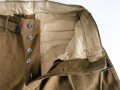 U.S. WWI AEF trousers with " Mills " service belt, legs shortened, otherwise in good condition