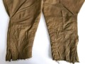 U.S. WWI AEF trousers with " Mills " service belt, legs shortened, otherwise in good condition