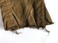 U.S. WWI AEF trousers with " Mills " service belt, legs shortened, otherwise in good condition