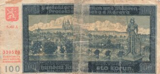 Protektorat Böhmen und Mähren, Banknote Hundert...