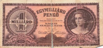 Ungarn, Banknote 10000000 Pengo 1945