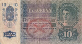 Österreich Ungarn k.u.k. , Banknote Zehn Kronen 1915