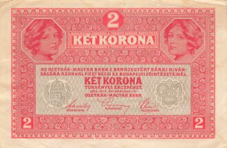 Österreich Ungarn k.u.k. , Banknote Zwei Kronen 1917