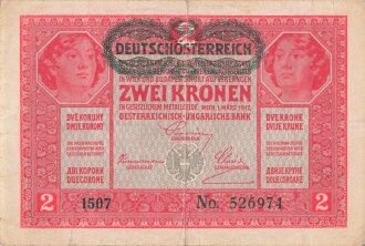 Österreich Ungarn k.u.k. , Banknote Zwei Kronen 1917