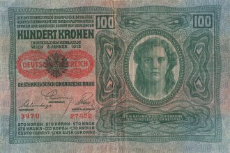 Österreich Ungarn k.u.k. , Banknote Hundert  Kronen 1912