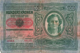 Österreich Ungarn k.u.k. , Banknote Hundert  Kronen 1912