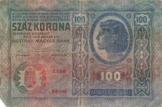 Österreich Ungarn k.u.k. , Banknote Hundert  Kronen 1912