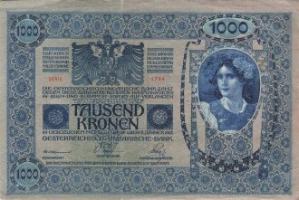 Österreich Ungarn k.u.k. , Banknote Tausend Kronen 1902