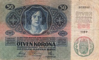 Österreich Ungarn k.u.k. , Banknote Fünfzig...