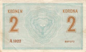 Österreich Ungarn k.u.k. , Banknote Zwei Kronen 1914