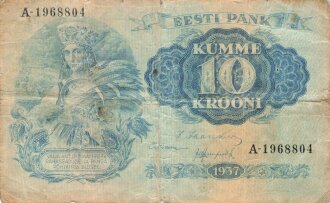 Estland , Banknote 10 Krooni 1937