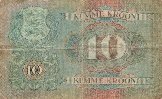 Estland, Banknote 10 Krooni 1937