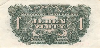 Polen , Banknote 1 Zloty 1944