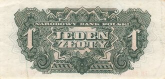 Polen , Banknote 1 Zloty 1944