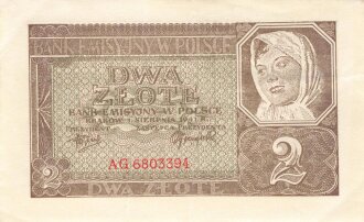 Polen , Banknote 2 Zloty 1941