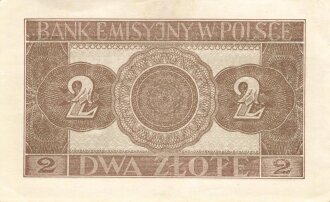 Polen , Banknote 2 Zloty 1941