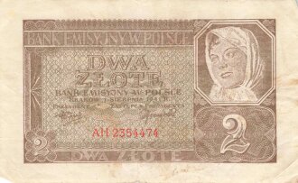 Polen , Banknote 2 Zloty 1941