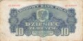 Polen , Banknote 10 Zlotych 1944