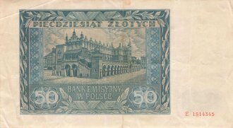 Polen , Banknote 50 Zlotych 1941