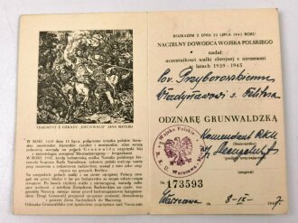 Polen, Ausweis zum " Grunwald Berlin"...