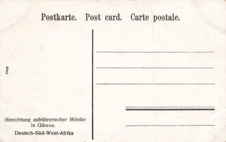 Postkarte, Deutsch Südwestafrika "Hinrichtung...