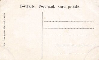 Postkarte, Deutsch Südwestafrika "Patrouillenritt", in den Ecken Abdrücke aus Album