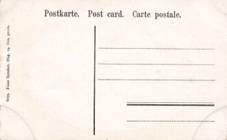 Postkarte, Deutsch Südwestafrika "Roß und Reiter", in den Ecken Abdrücke aus Album