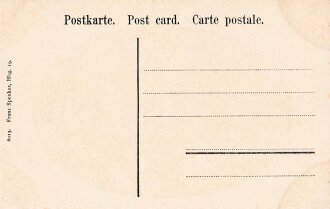 Postkarte, Deutsch Südwestafrika "Ovambo Neger beim Tauschhandel", in den Ecken Abdrücke aus Album