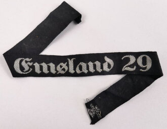 Reichsarbeitsdienst Ärmelband 29 "Emsland" für Führer, Metallfaden gewebt, Gesamtlänge 40 cm