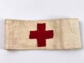 Armbinde " Deutsches Rotes Kreuz " , Länge 39 cm, getragenes Stück