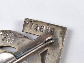 Hitler Jugend, Leistungsabzeichen in Silber mit Verleihungsnummer " 73838 " und Hersteller M1/ 34