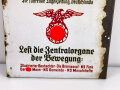 Emailleschild " Telegramme Völkischer Beobachter"  Die führende Tageszeitung Deutschlands. 48 x 58cm.