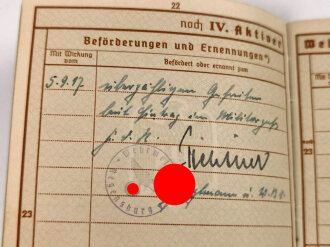 Wehrpaß Heer, ausgestellt am 24.11.1938 bei Wehrmeldeamt Regensburg