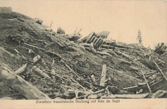 Postkarte "Zerstörte französische Stellung...