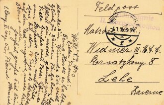 Feldpostkarte "Torpedoboot von der Vogelschau...