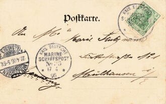 Postkarte "S.M.S. Hertha, M. Glückstadt &...